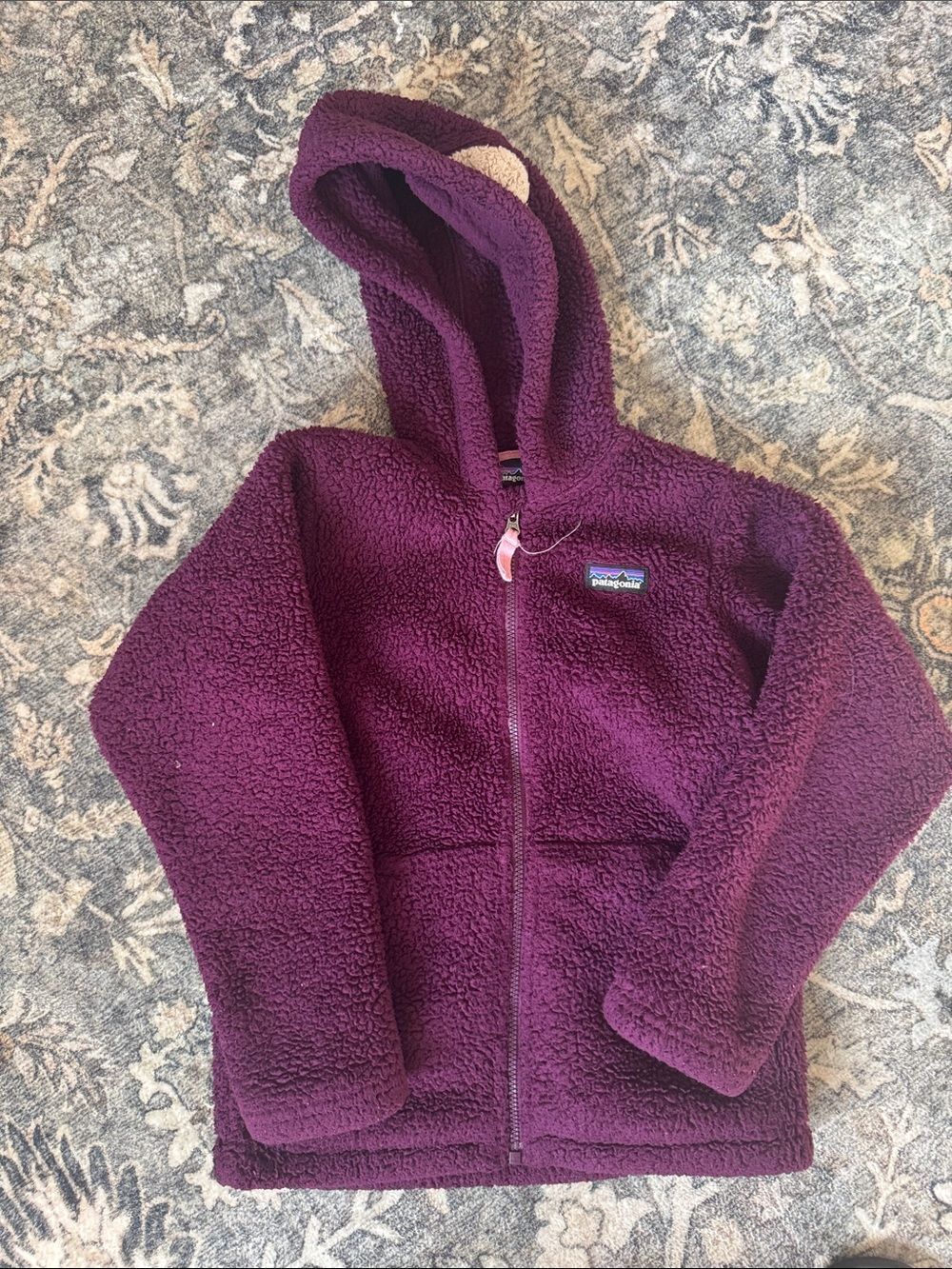 Patagonia Kids Purple Full-Zip Sherpa Hoodie